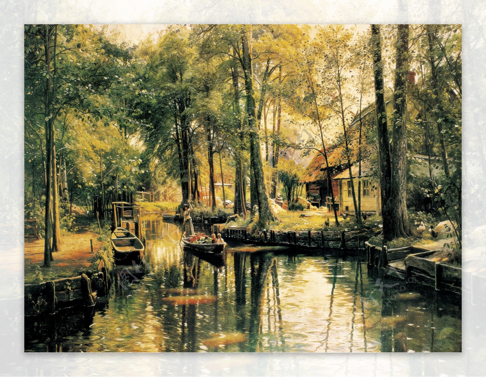 油画手绘油画田园风景40x30厘米图片
