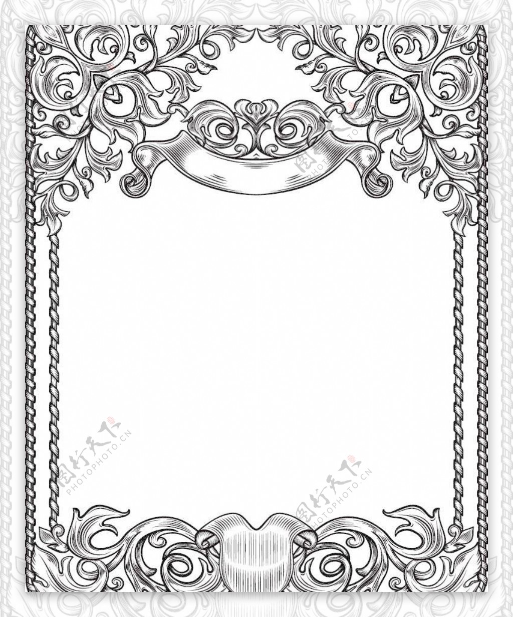 古典欧式花纹花边框图片