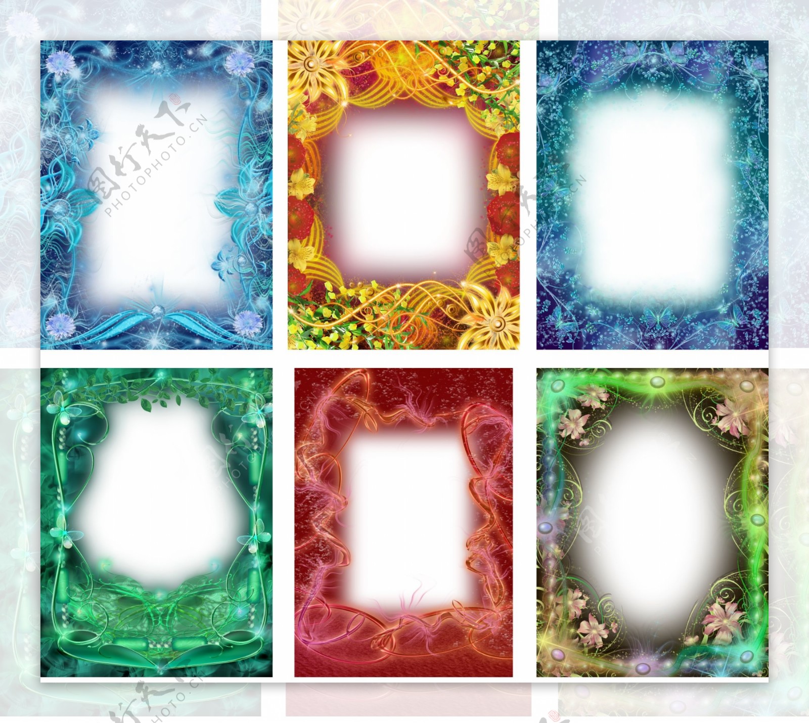 6套水晶相框单个相框不分层图片