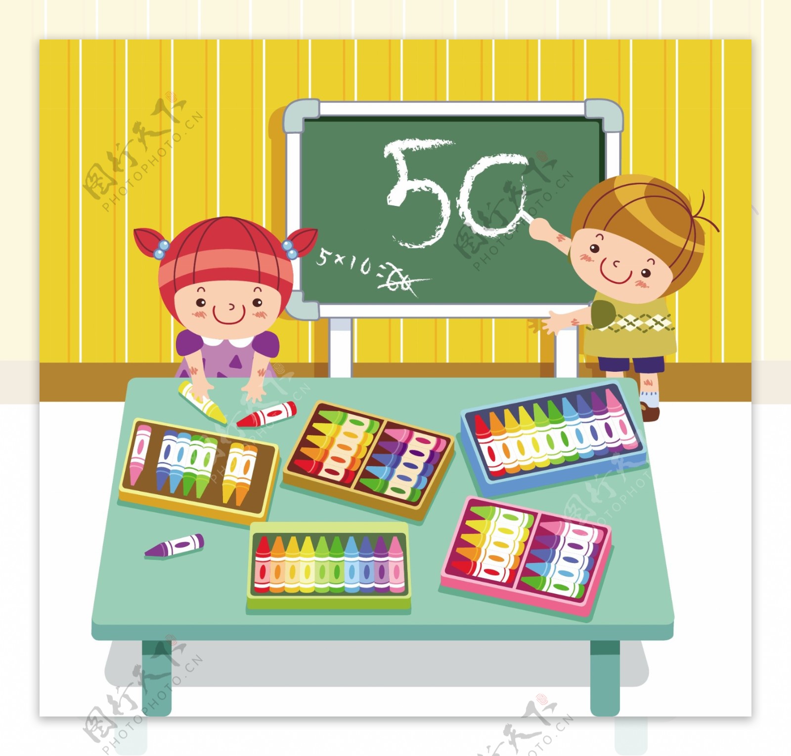 小学四年级数学儿插配图|插画|儿童插画|刘胖胖爱画画 - 原创作品 - 站酷 (ZCOOL)