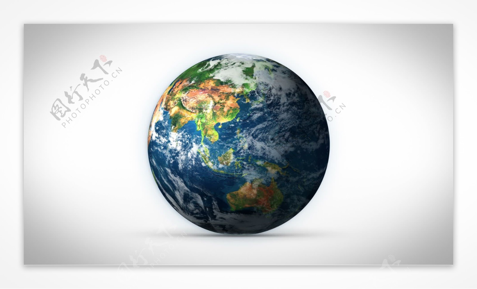 地球的旋转运动背景的白色背景视频免费下载