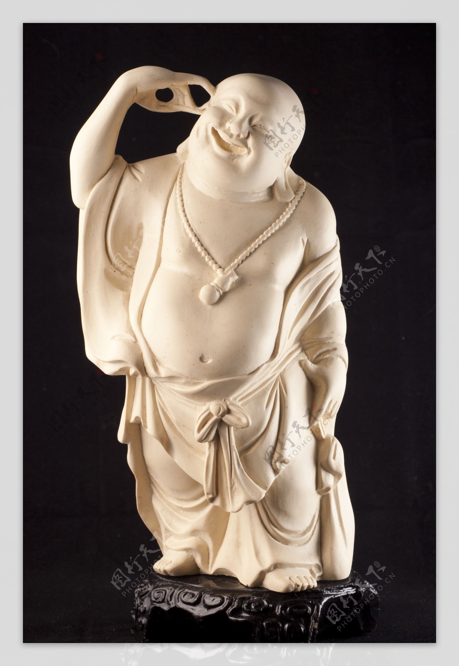 象牙弥勒佛雕像图片