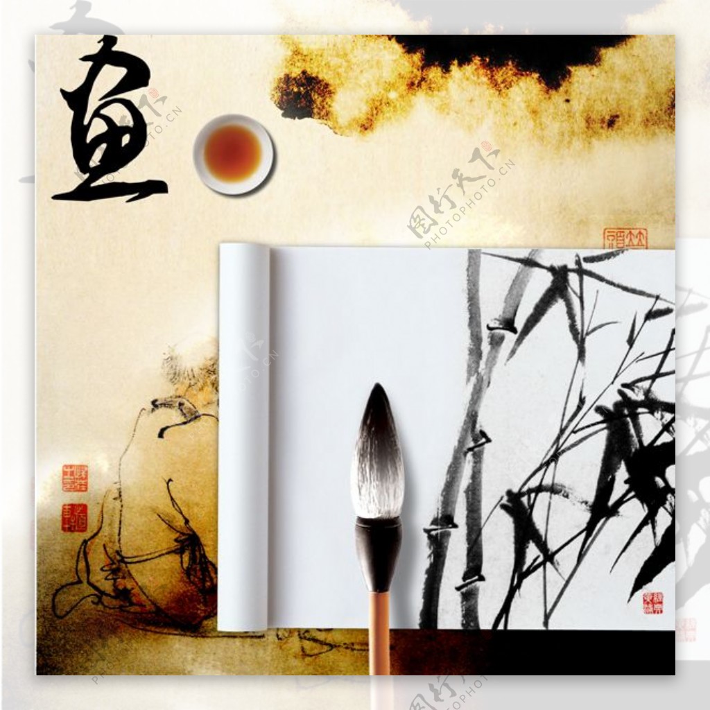 琴棋书画文化墙设计图__广告设计_广告设计_设计图库_昵图网nipic.com