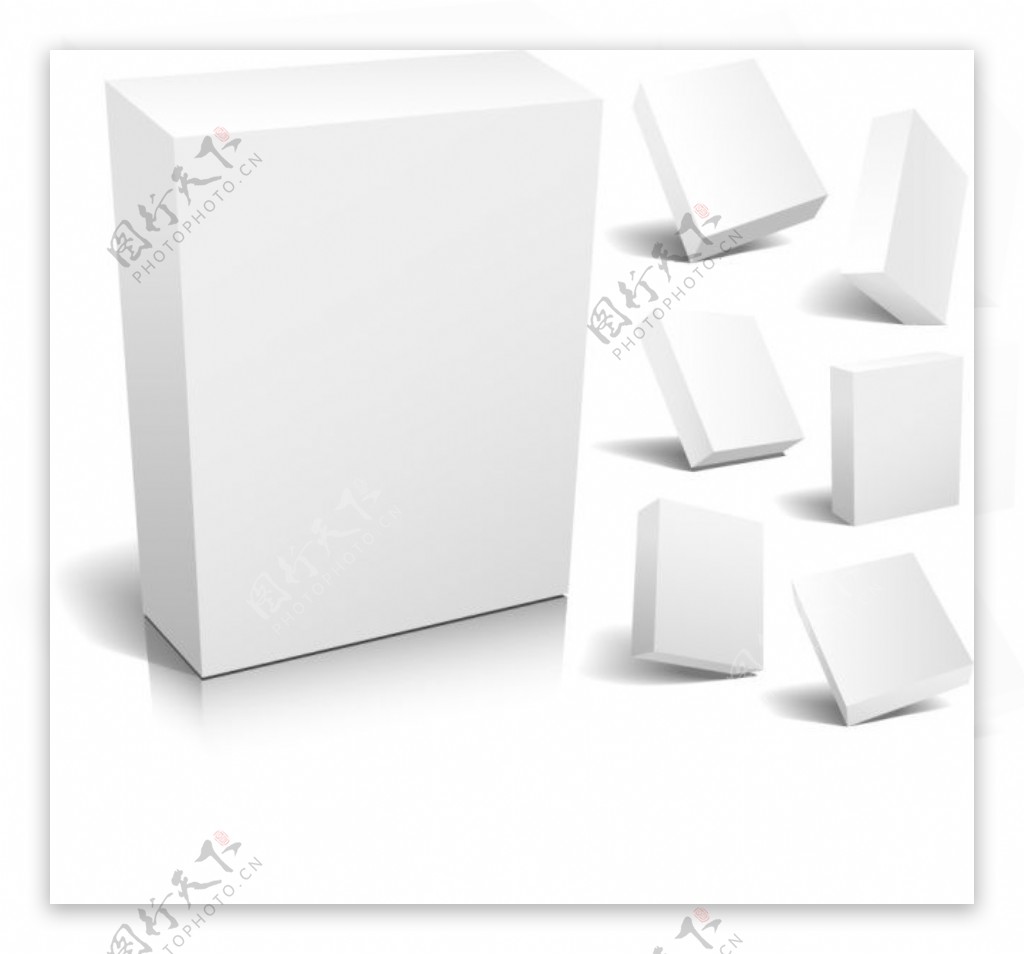 空白包装盒模板