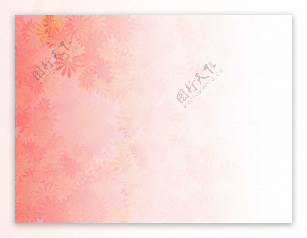 粉红浪漫花纹背景PPT模板