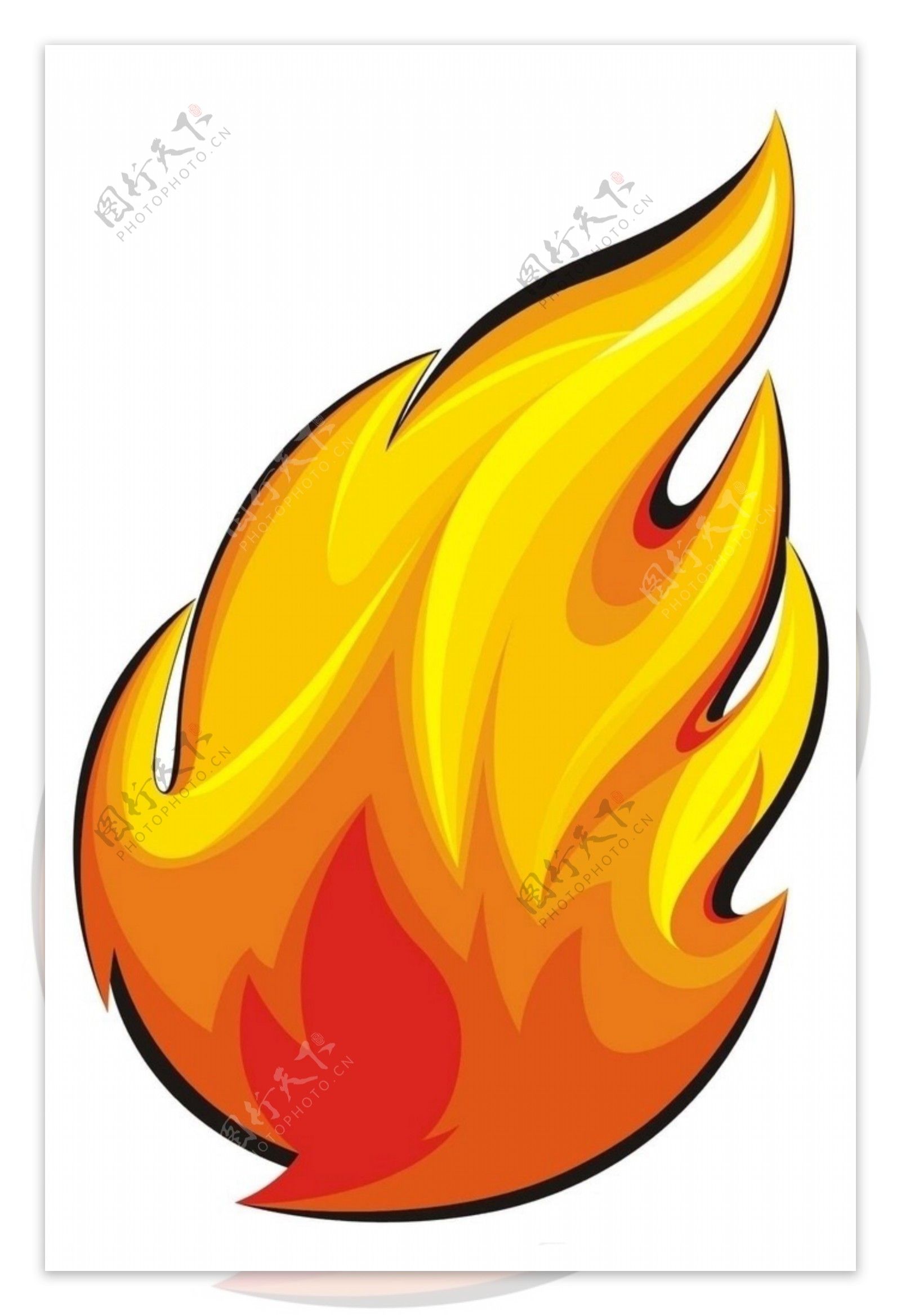 PSD卡通火焰