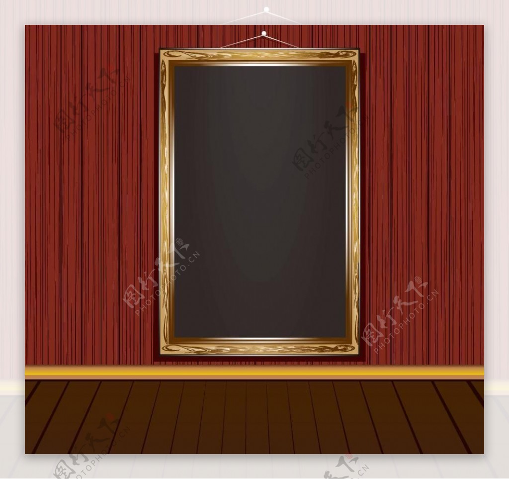 木纹木板木墙相框图片