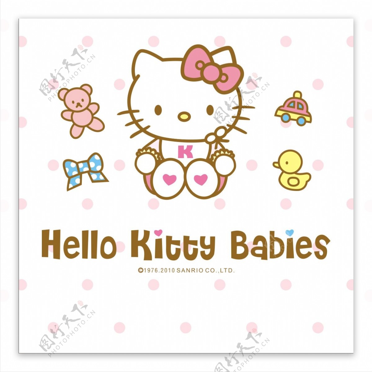 可爱HelloKitty婴儿矢量素材