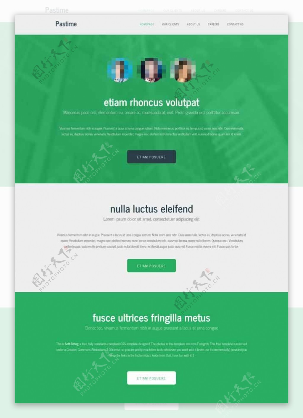 绿色销售行业HTML网页模板