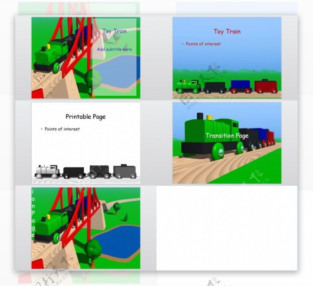 卡通版交通运输应用PPT模板