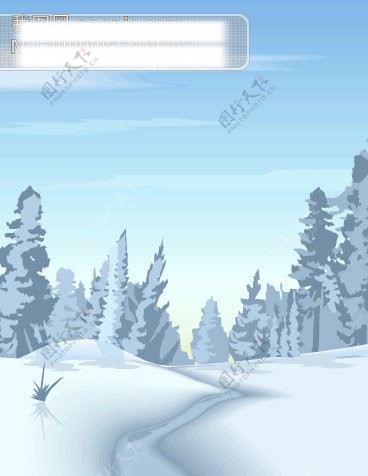 矢量雪景插画10