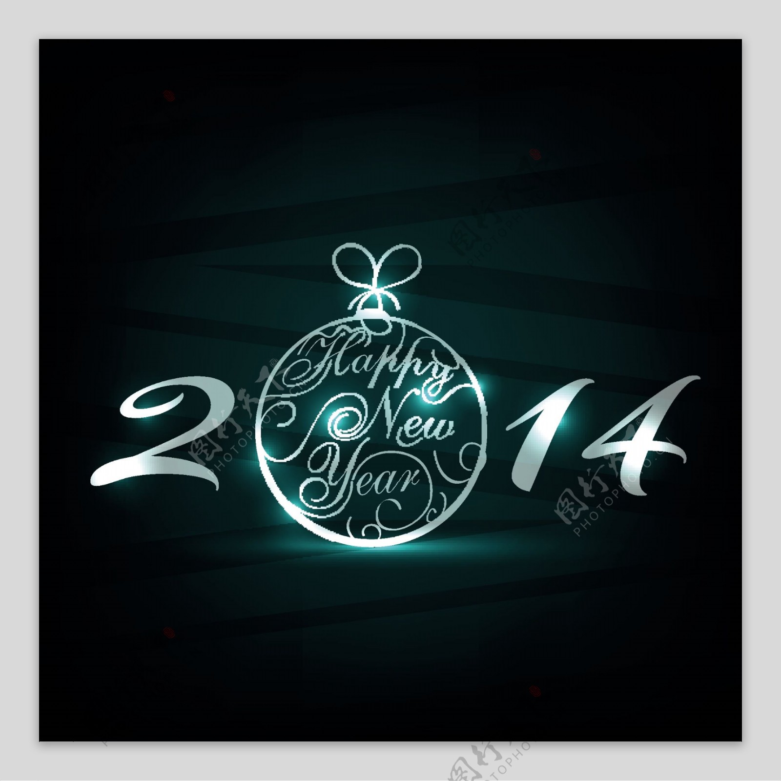 2014梦幻新年背景矢量素材