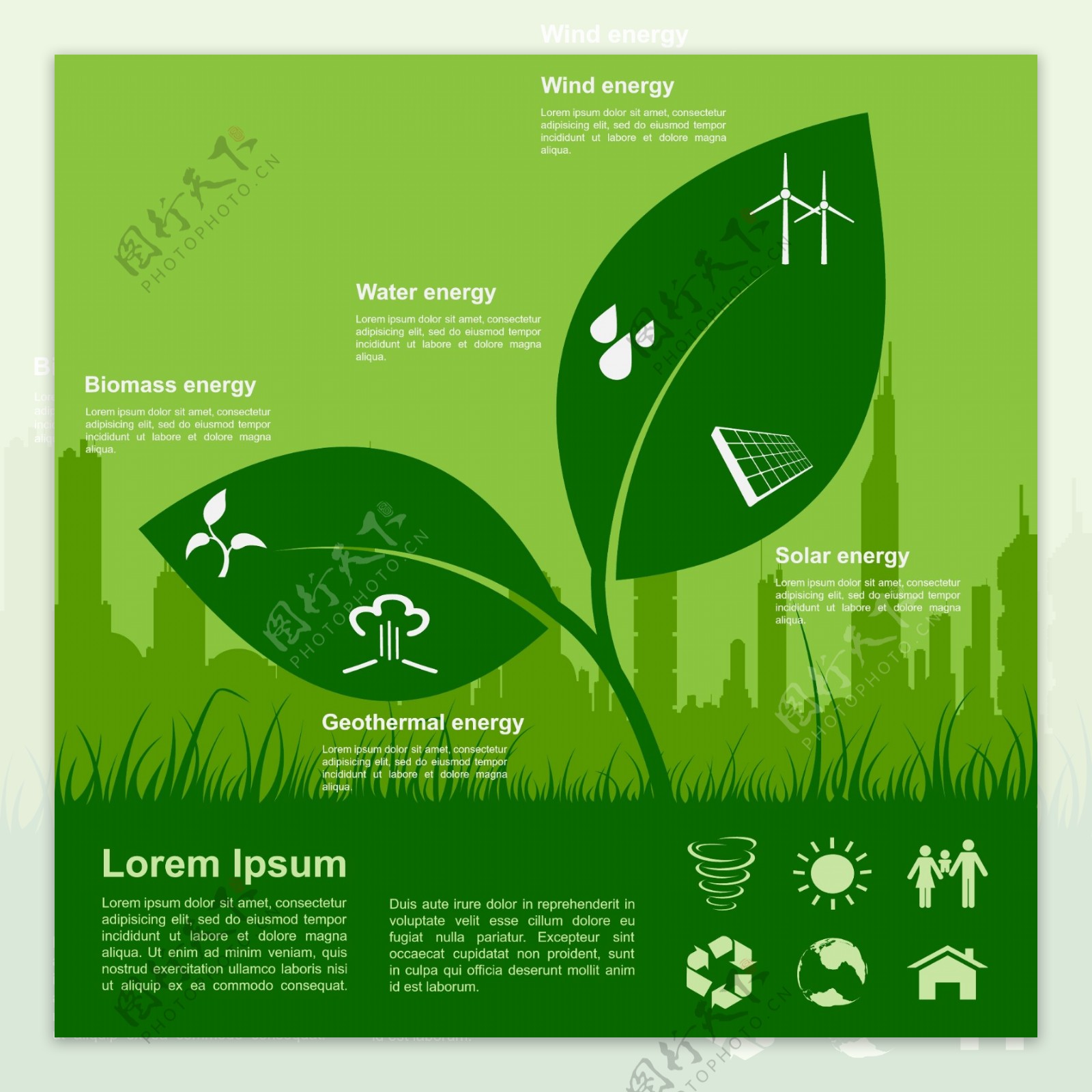 有机生物环保主题信息图表图片