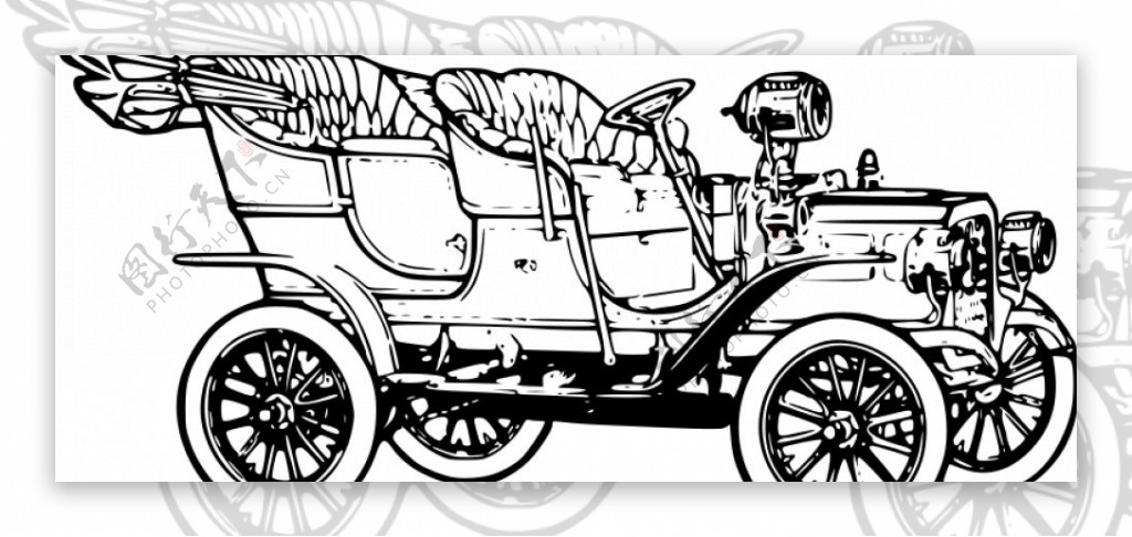 T型车1906矢量图像