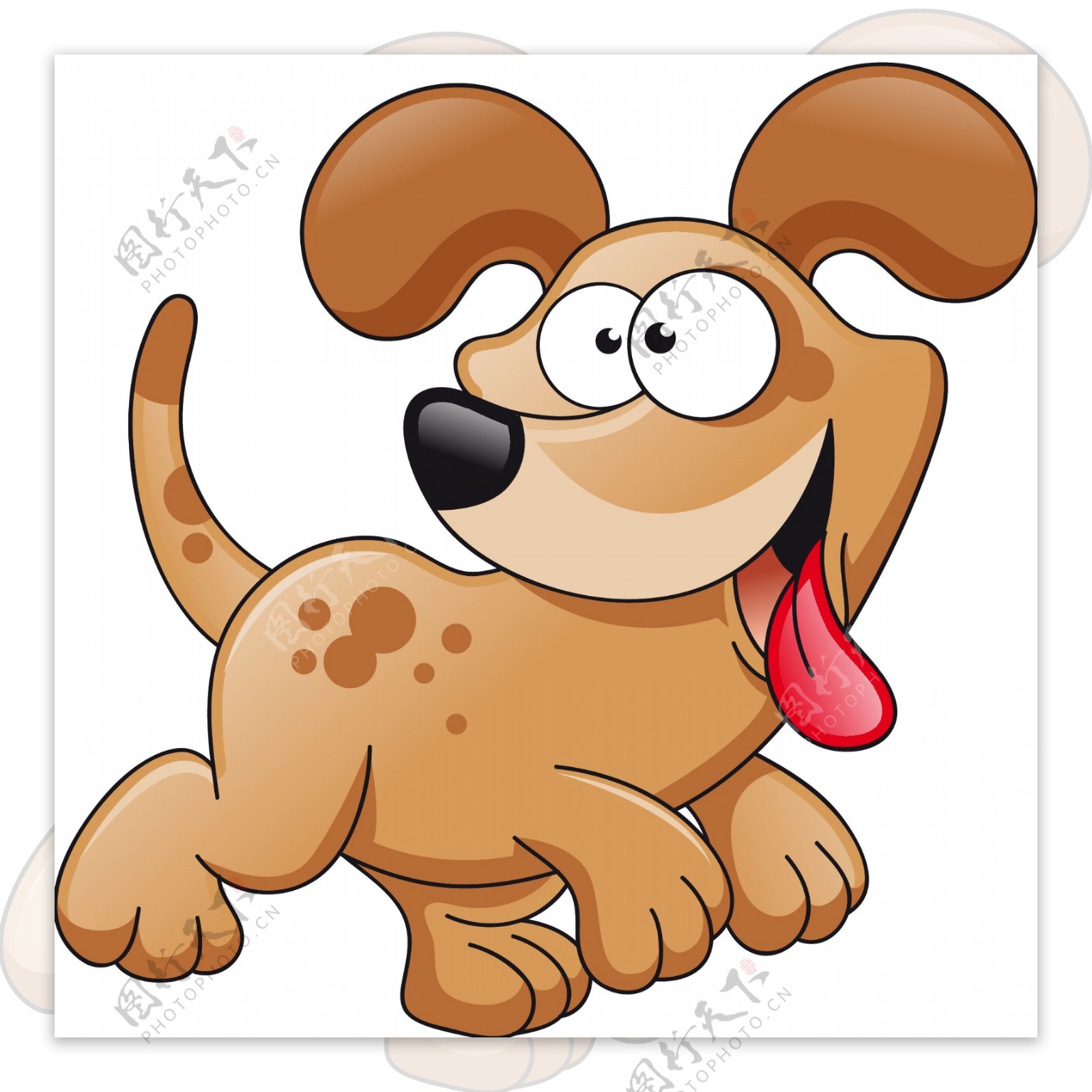 印花矢量图童装卡通动物小狗色彩免费素材