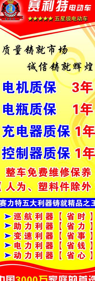 赛利特电动车促销海报图片