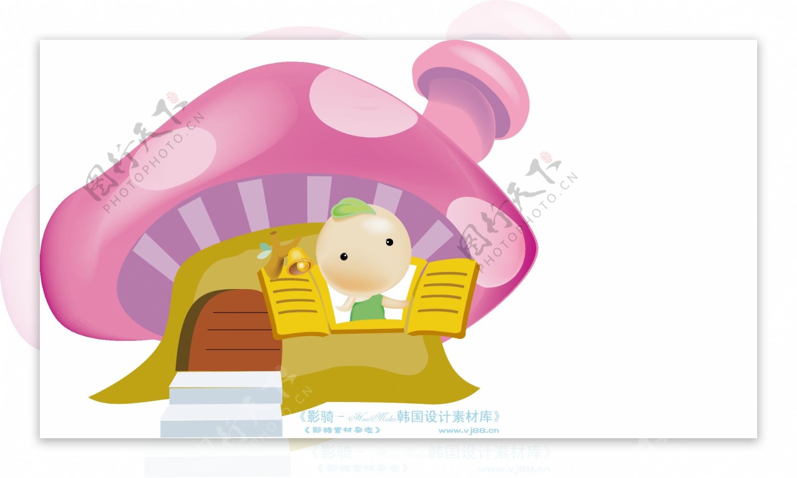 豆豆娃娃卡通人物矢量素材矢量图片HanMaker韩国设计素材库