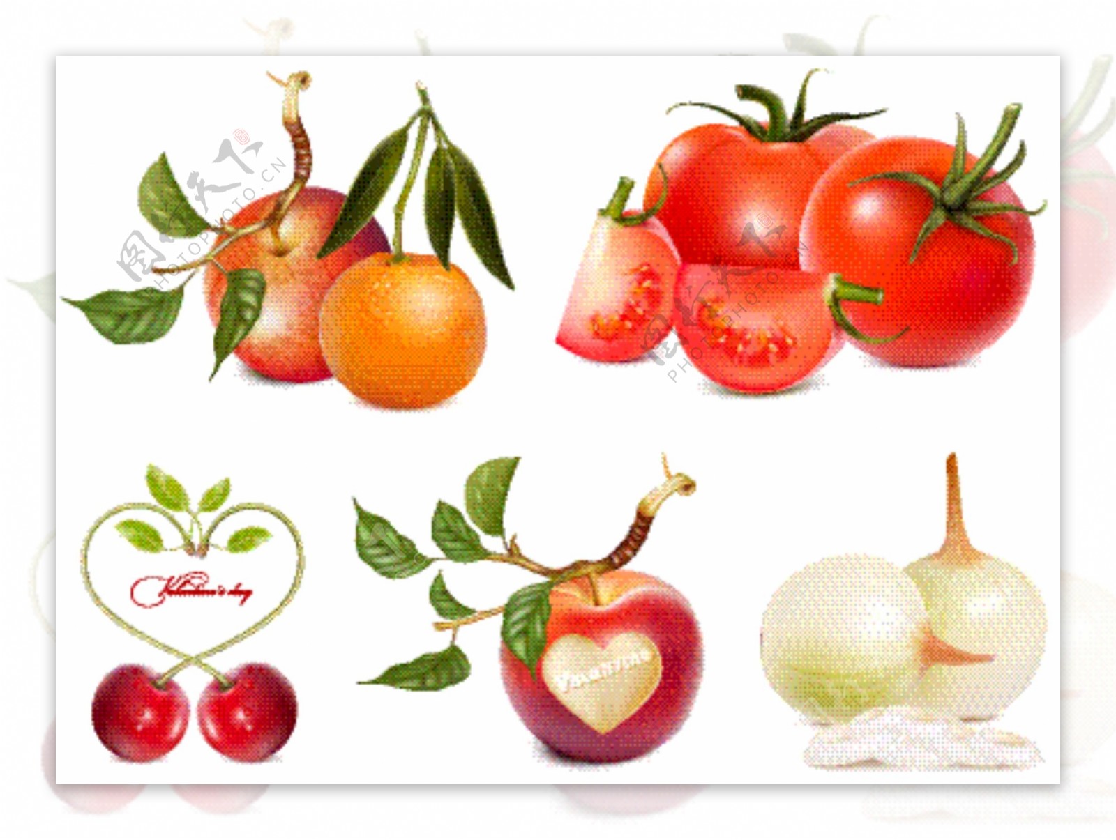 水果与蔬菜矢量素材图片