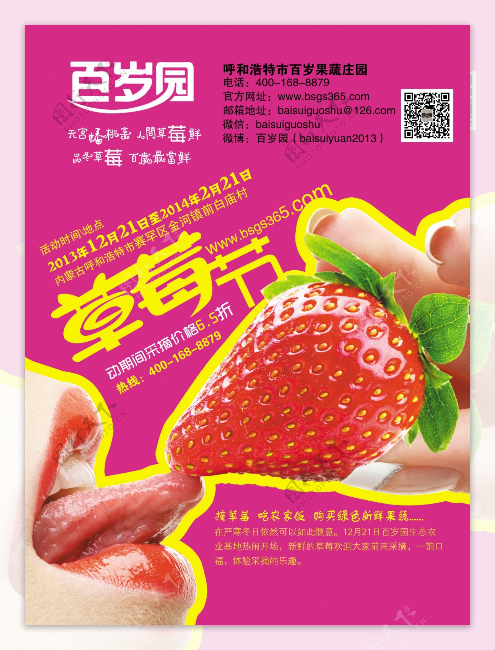 草莓节单页图片
