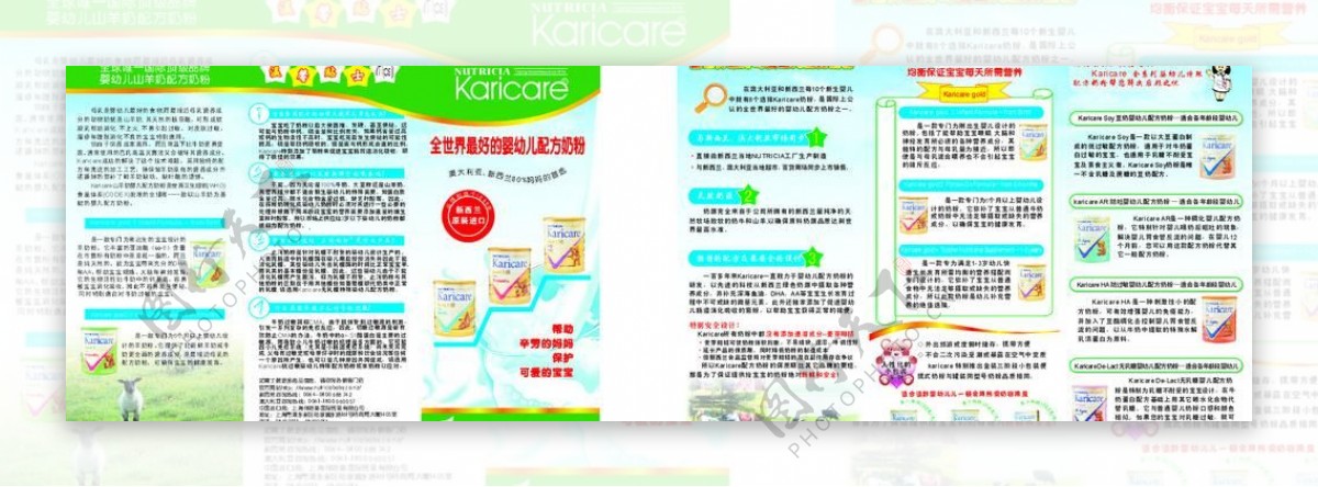 karicare奶粉三折页图片