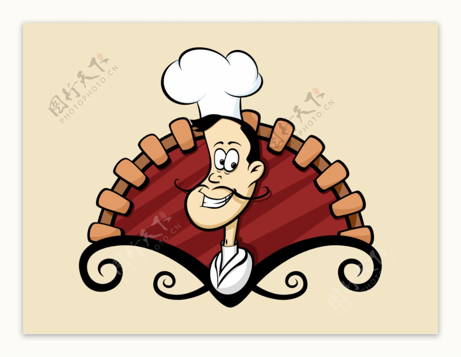 卡通厨师图标设计PSD源文件