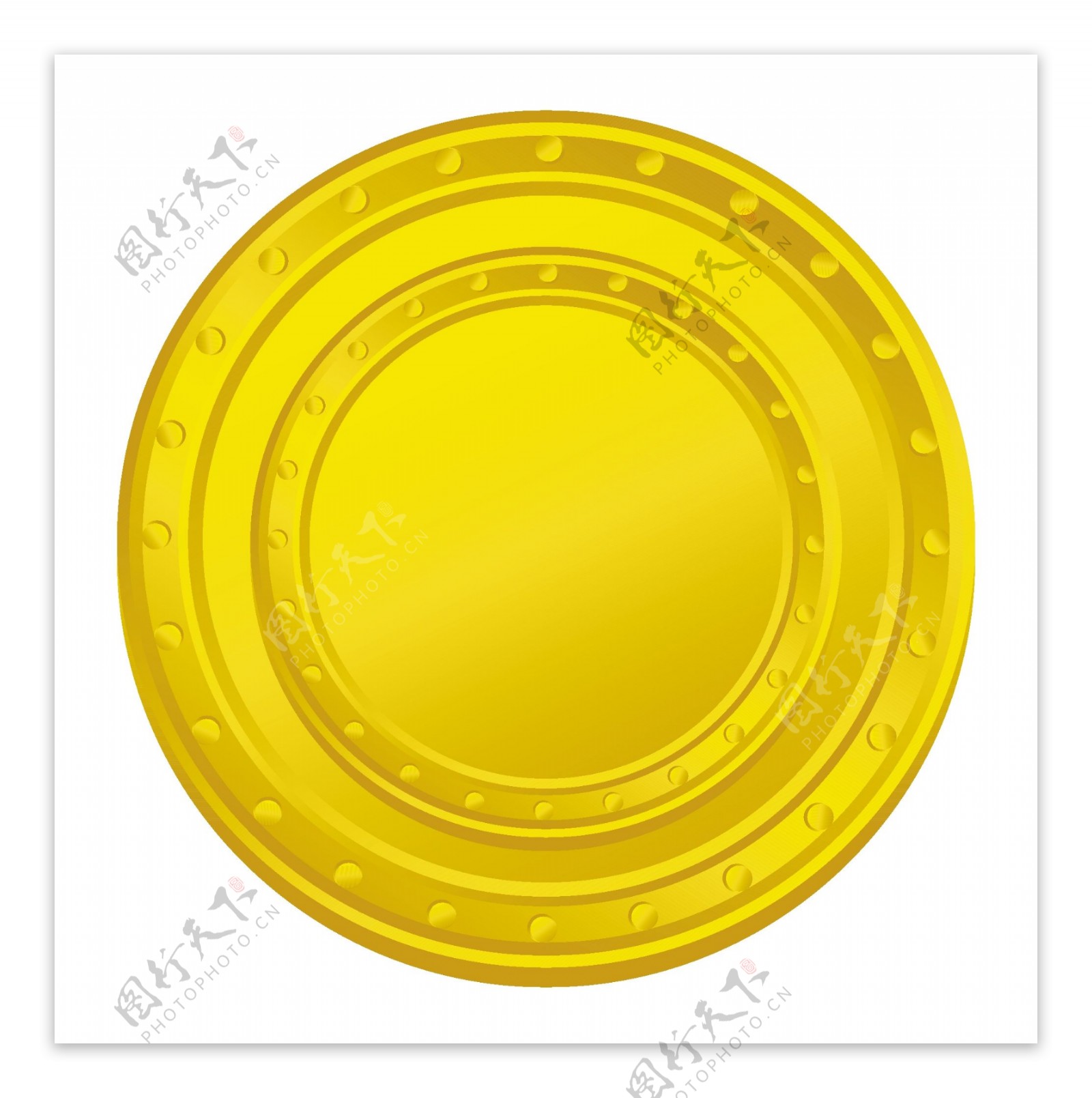 明亮的黄色的硬币