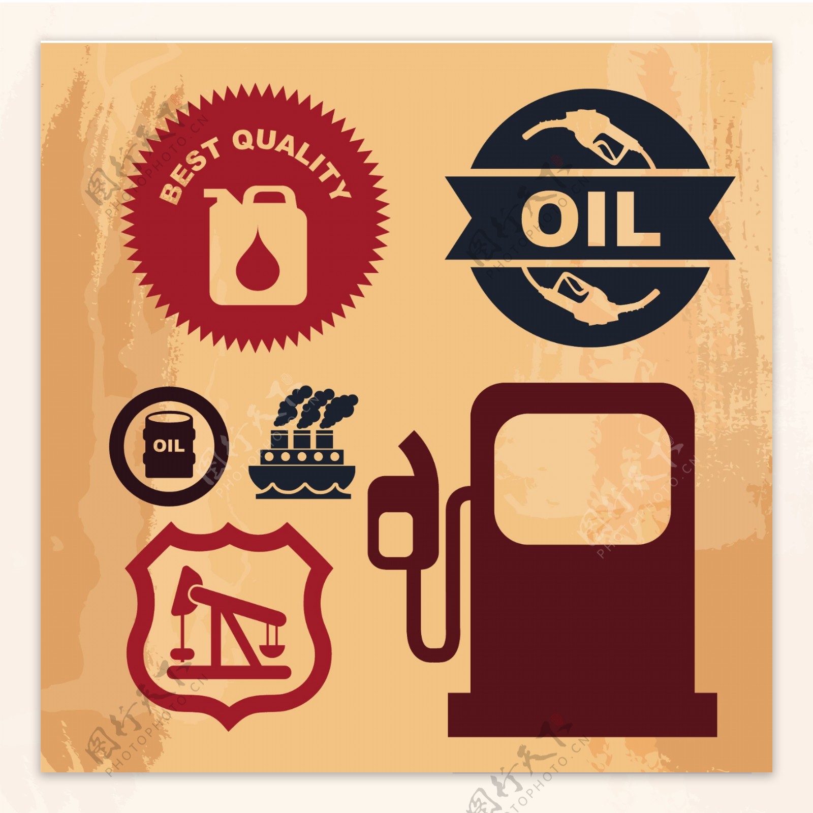 石油天然气标签图片