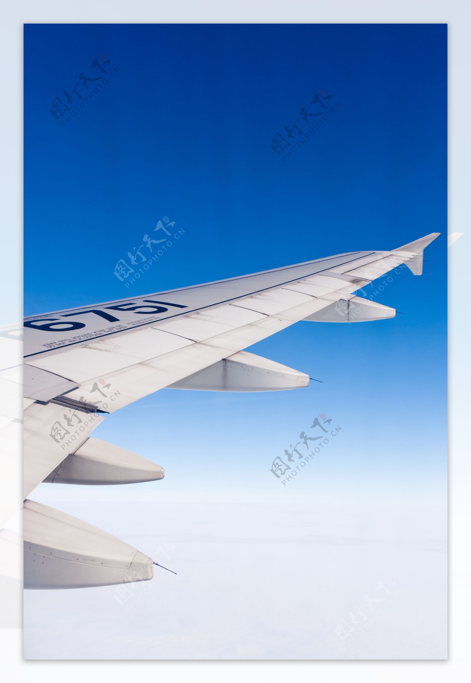 飞机翱翔在万米高空图片