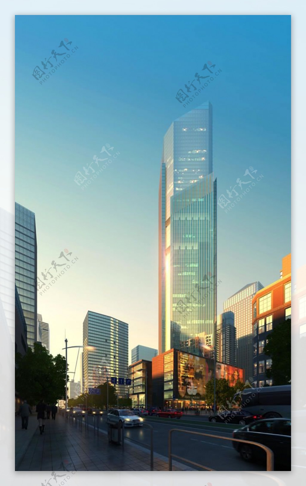 城市摩天大楼景观PSD分层素材