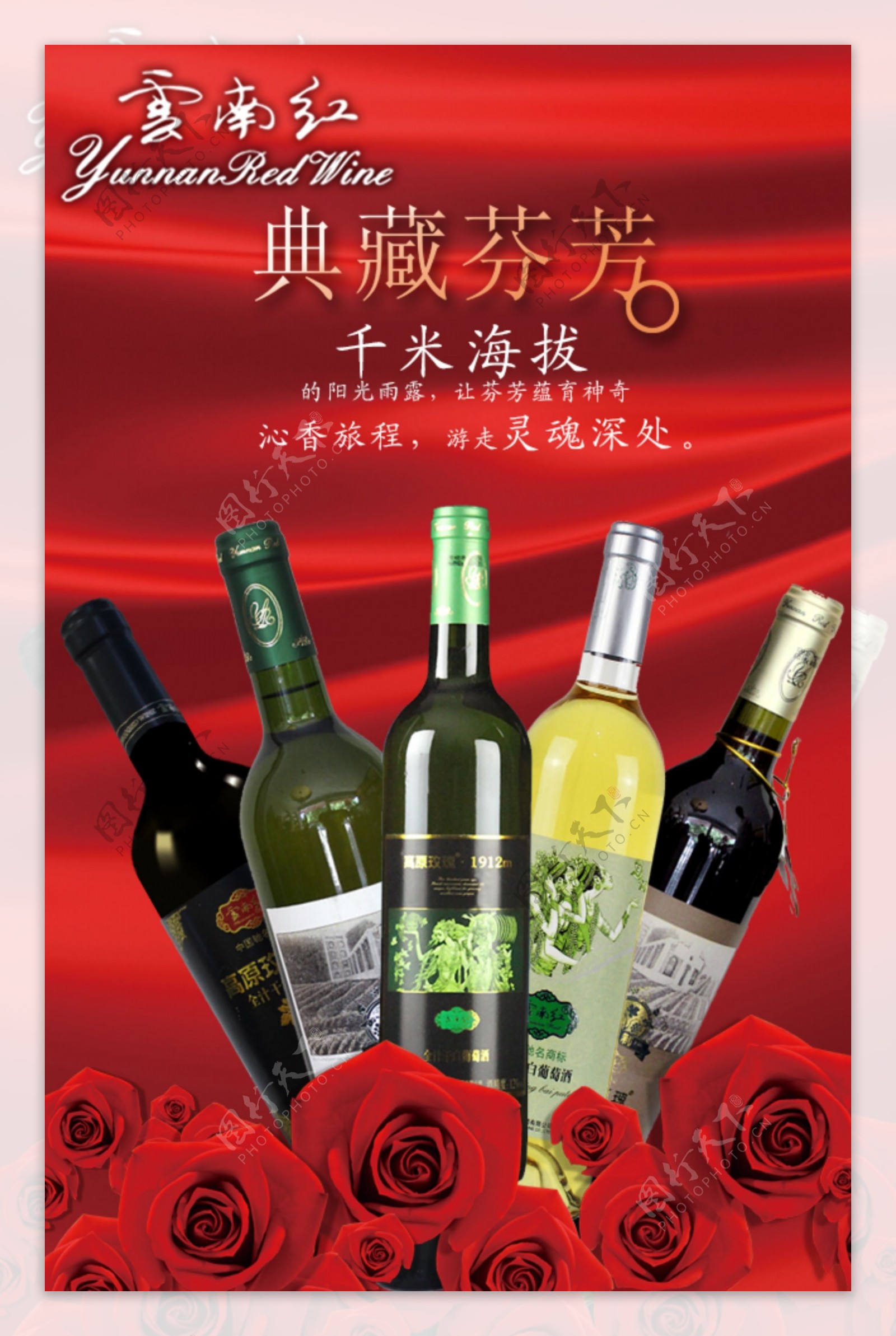 云南红葡萄酒广告
