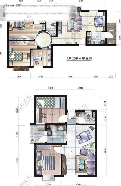 房产户型图矢量房产户型建筑家居室内设计