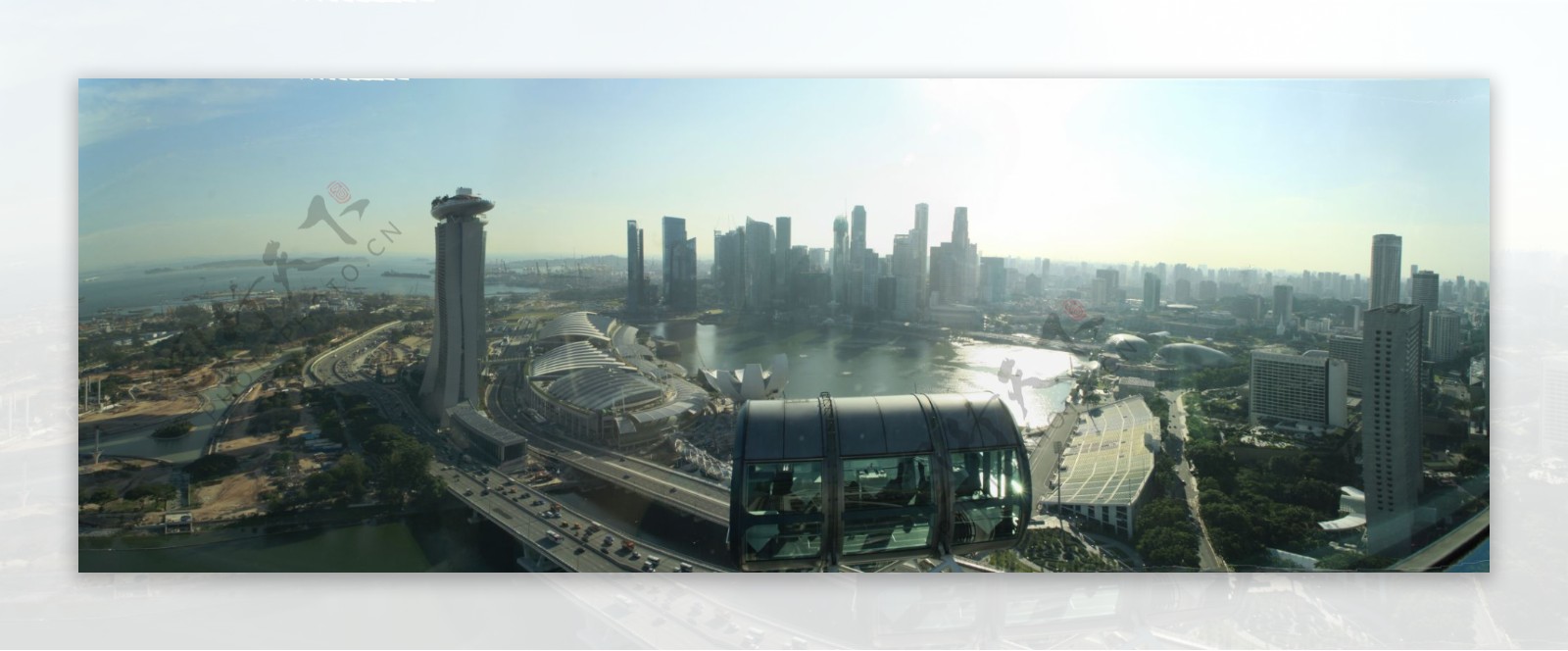 新加坡城市鸟瞰图图片