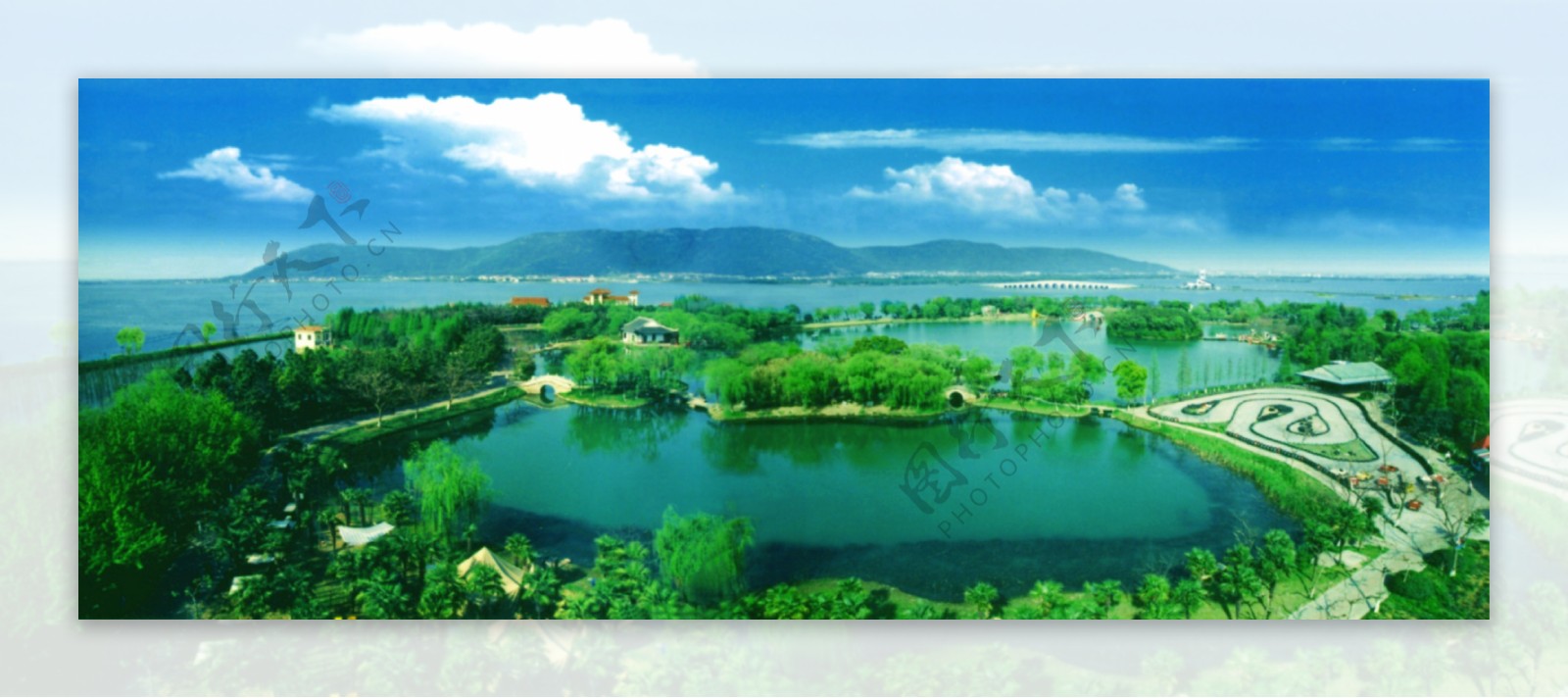 尚湖鸟瞰图图片