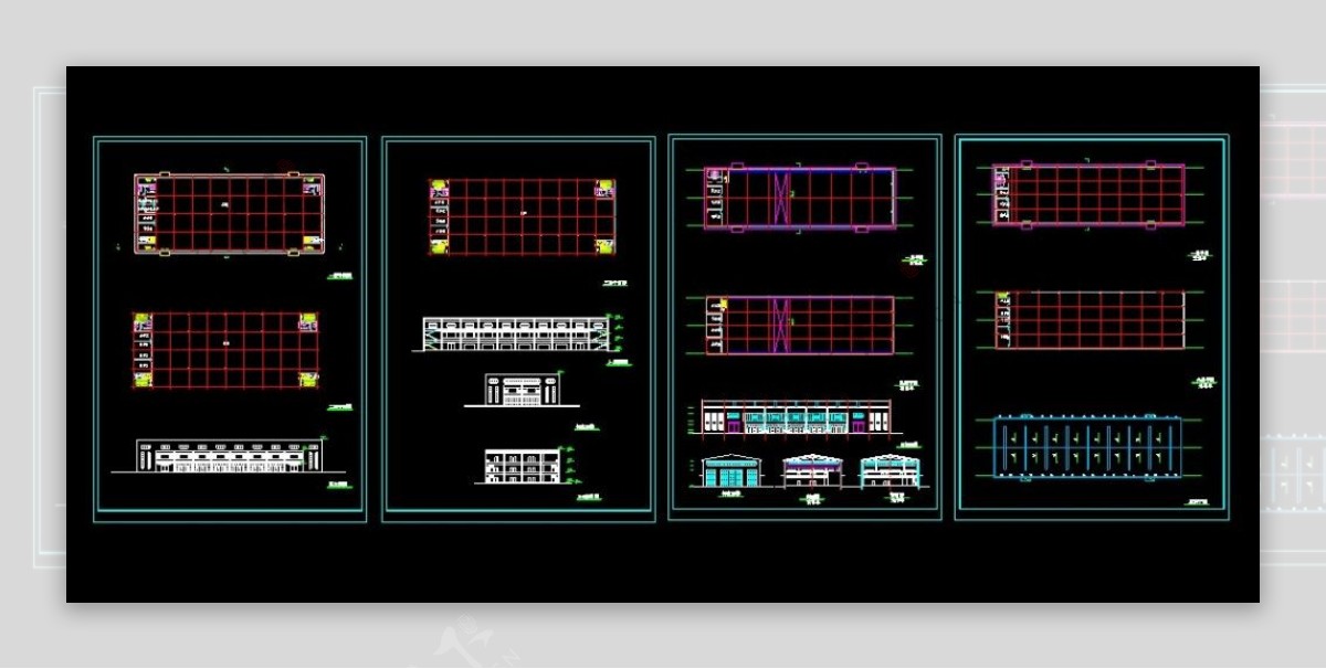 一套工厂内厂房建筑设计cad图