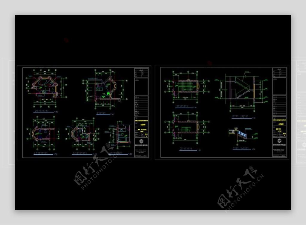 楼梯卫生间cad大样