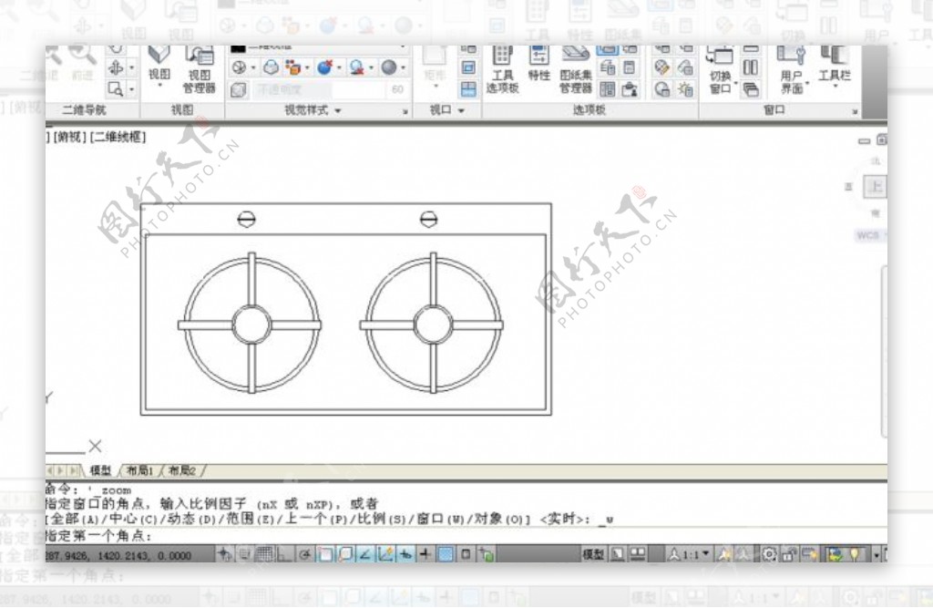 cad窗口缩放图形