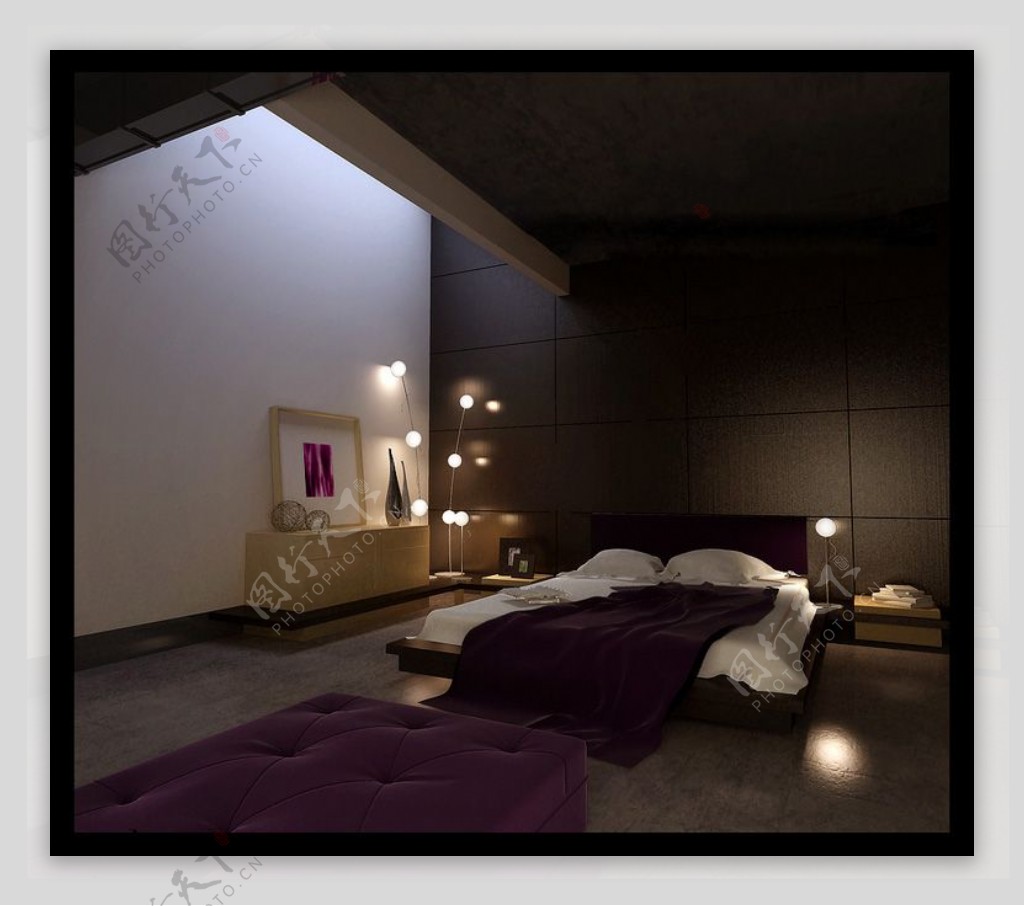 卧室3d模型案例图片