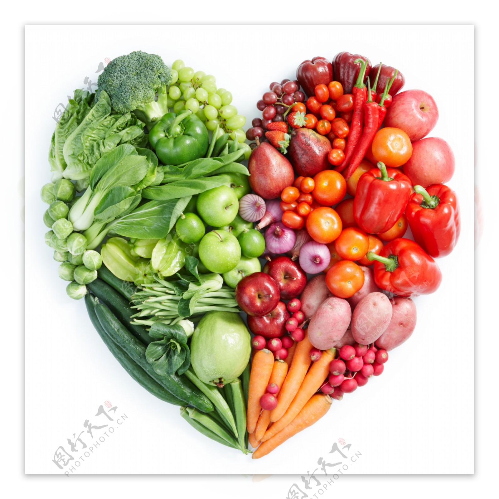 心形蔬菜水果高清图片