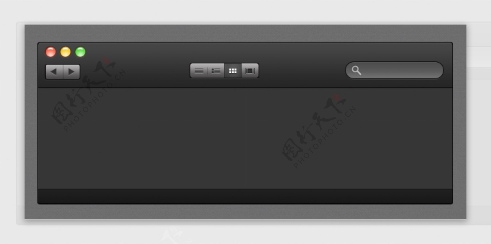 光滑的黑色OSX浏览器界面PSD
