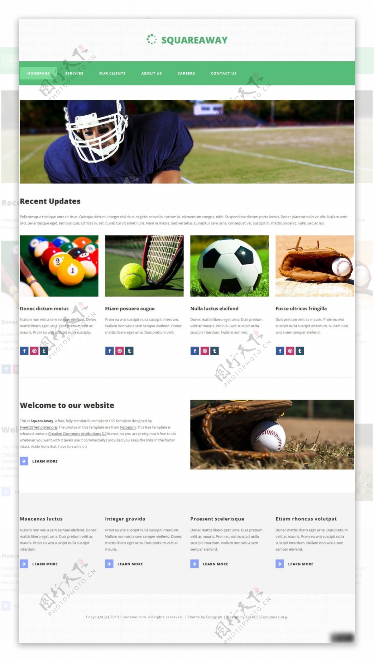 体育运动类网页