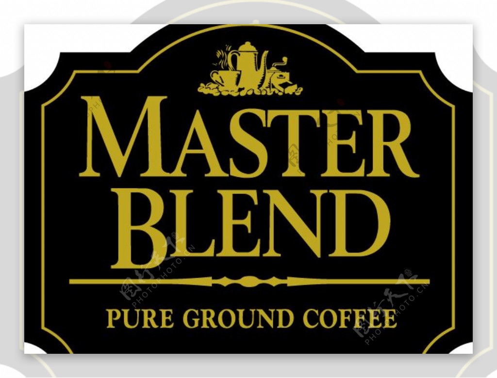 MasterBlendcoffeelogo设计欣赏混合咖啡大师标志设计欣赏