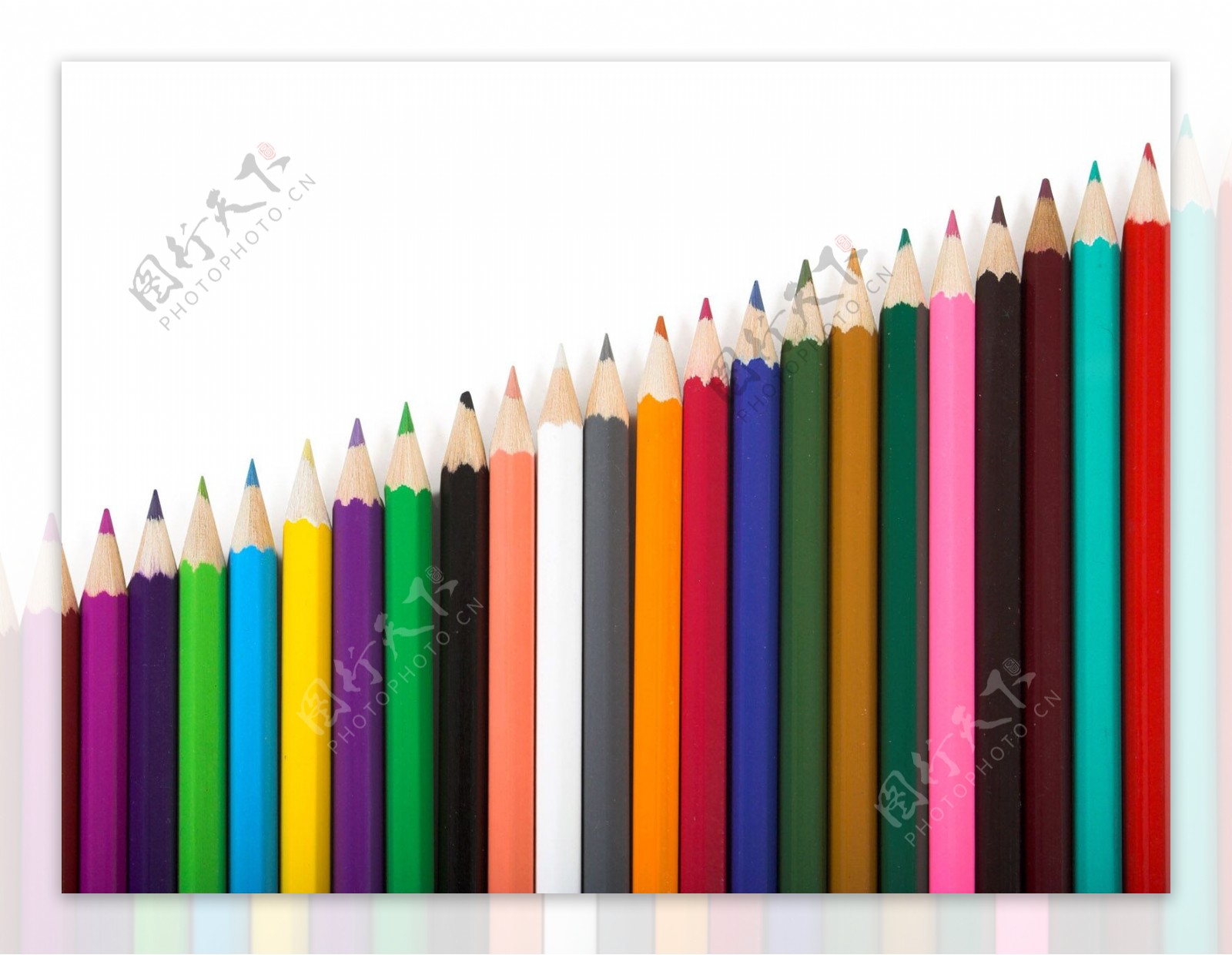 彩色铅笔梯形
