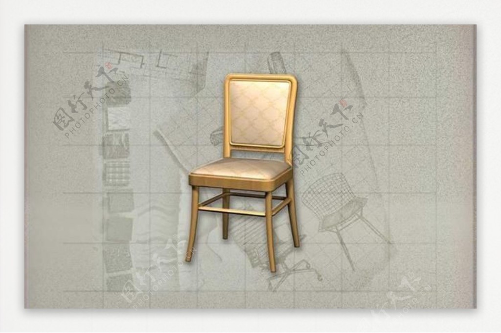 酒店风格家具椅子B0173D模型