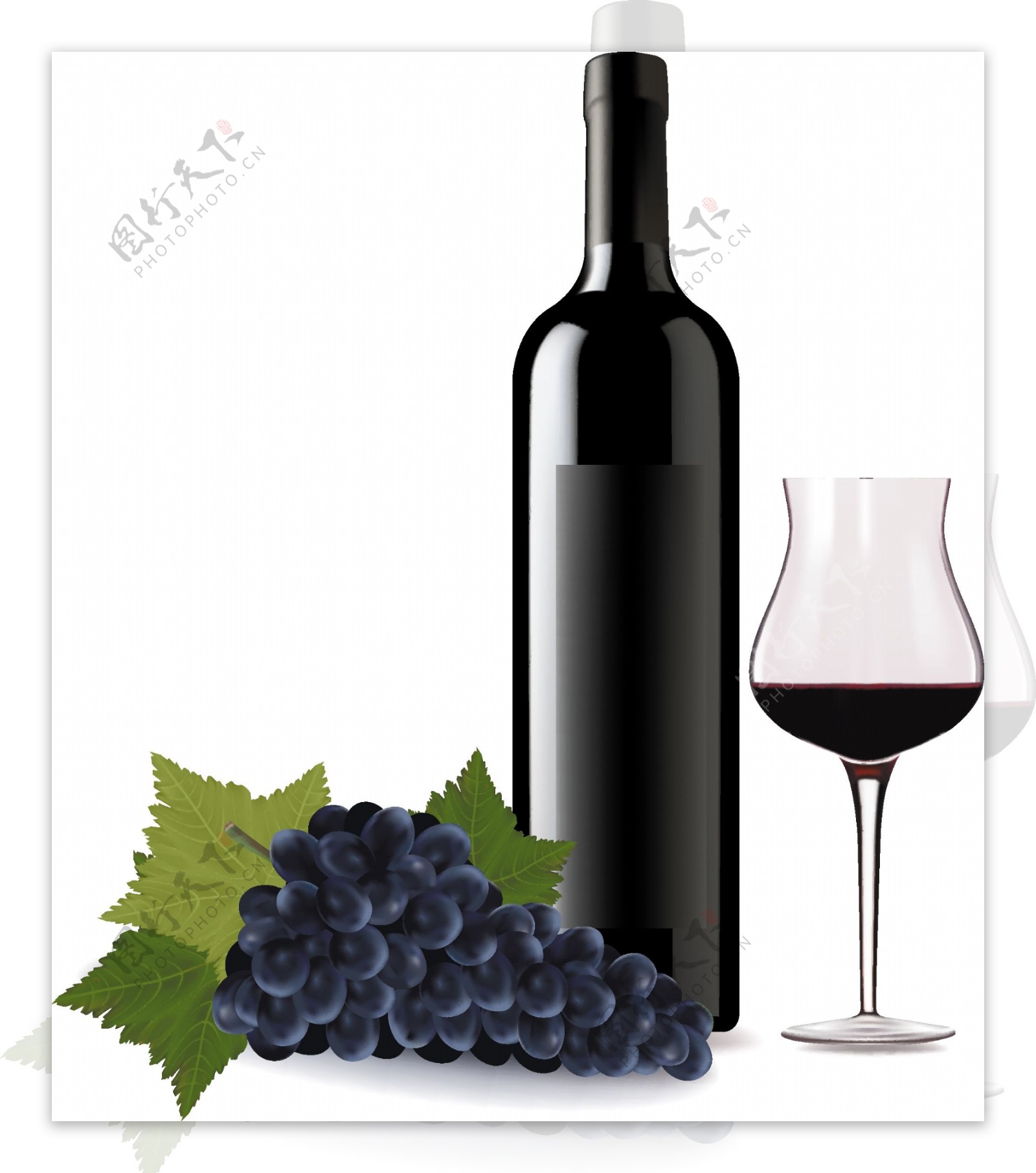 葡萄酒相关元素设计矢量素材