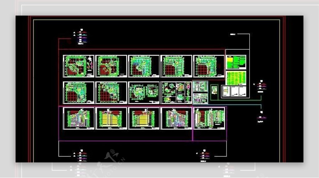 典型现代风格商业办公楼施工设计图