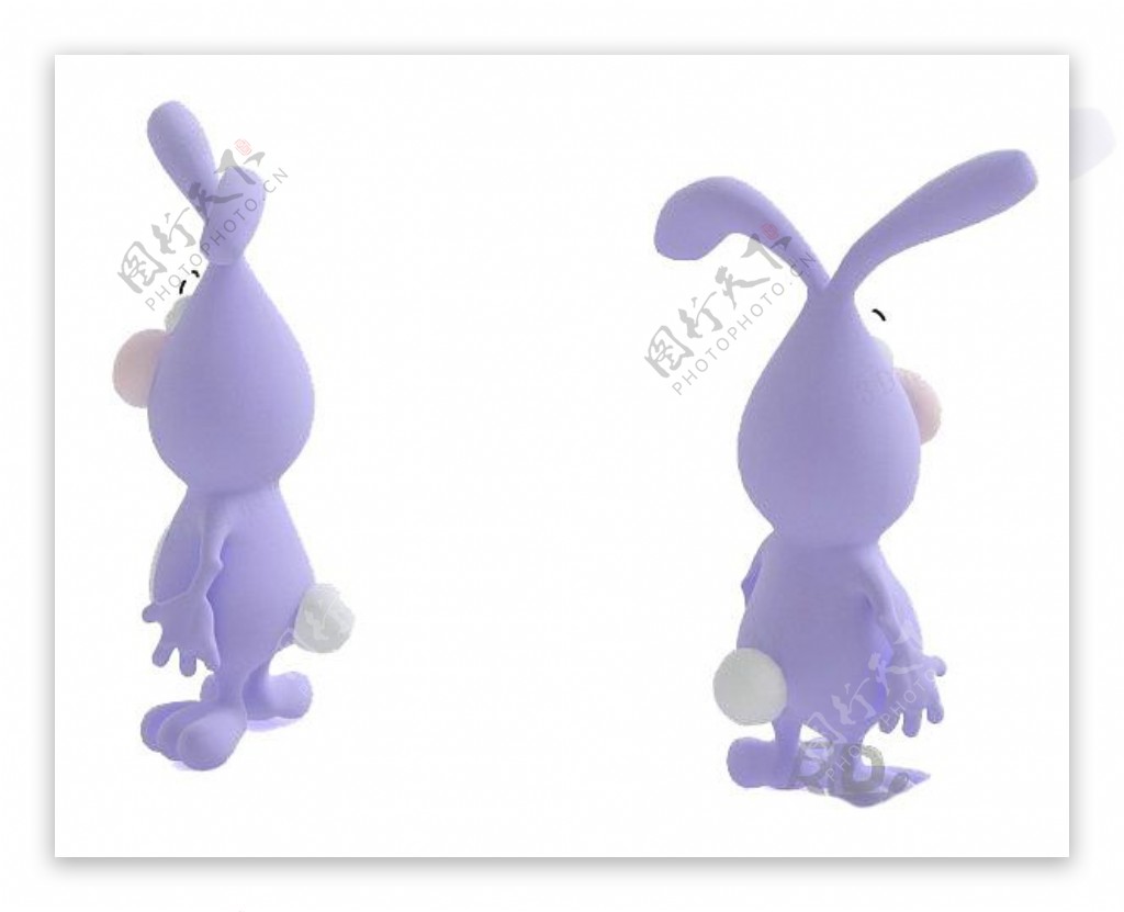 紫色儿童动物玩具3d模型