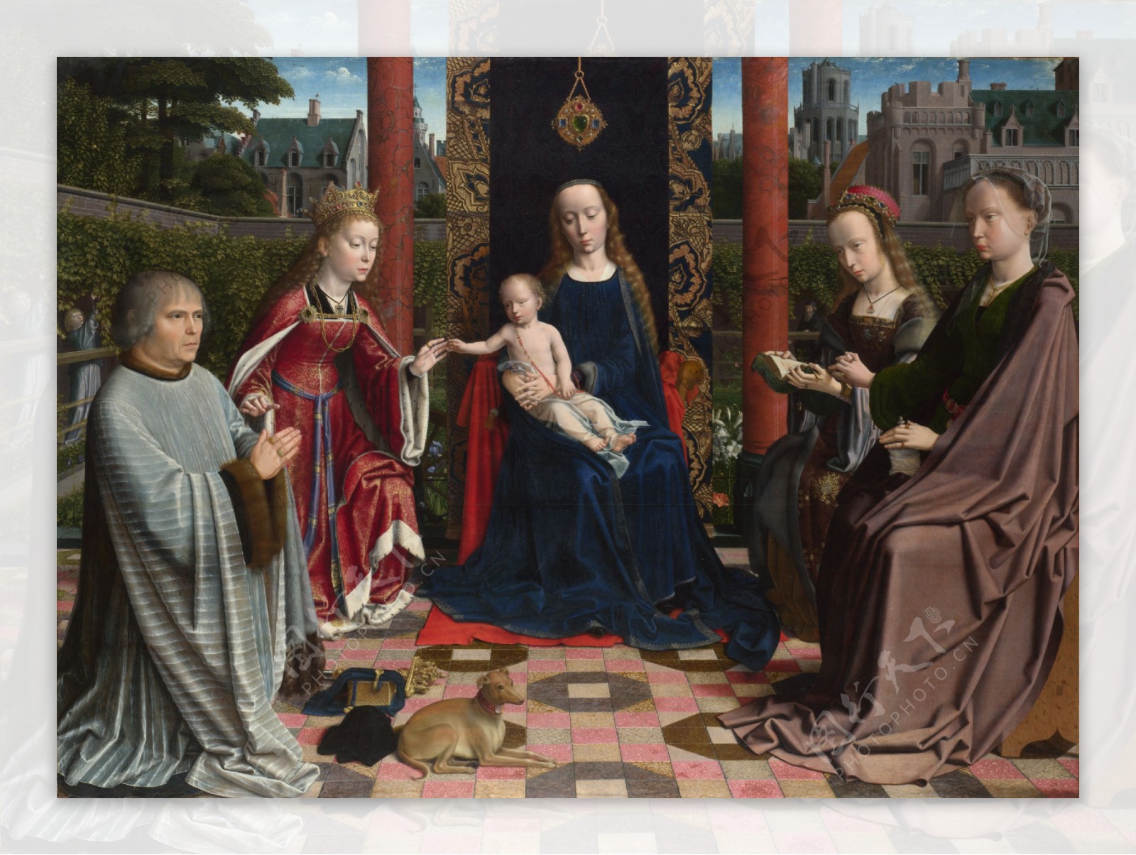 杰勒德大卫圣母圣婴与圣徒图片