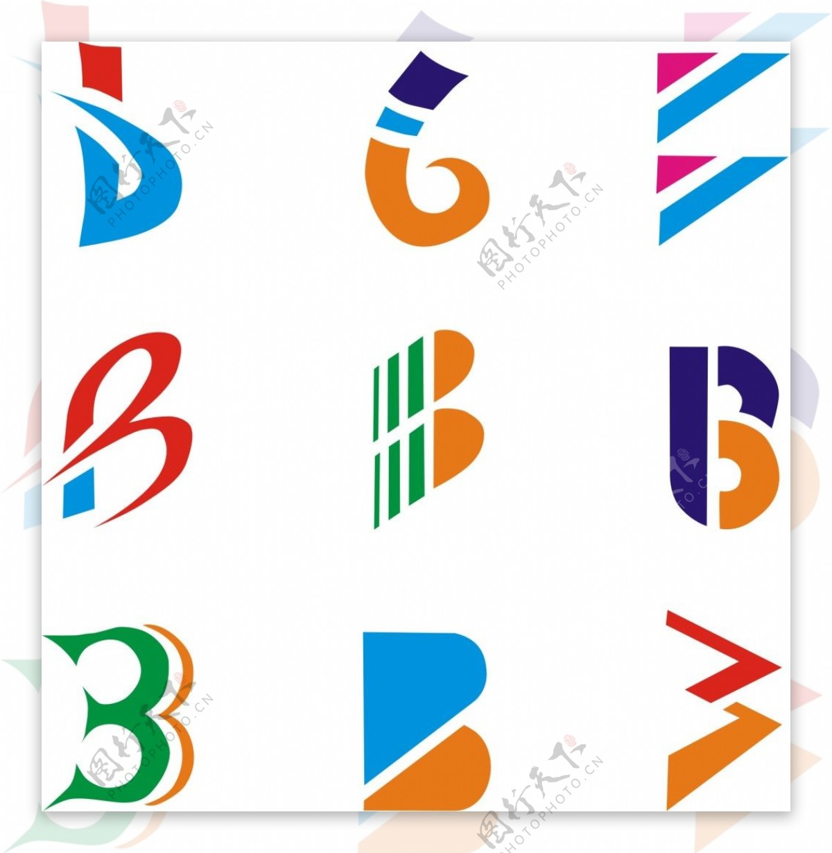 B字母LOGO素材