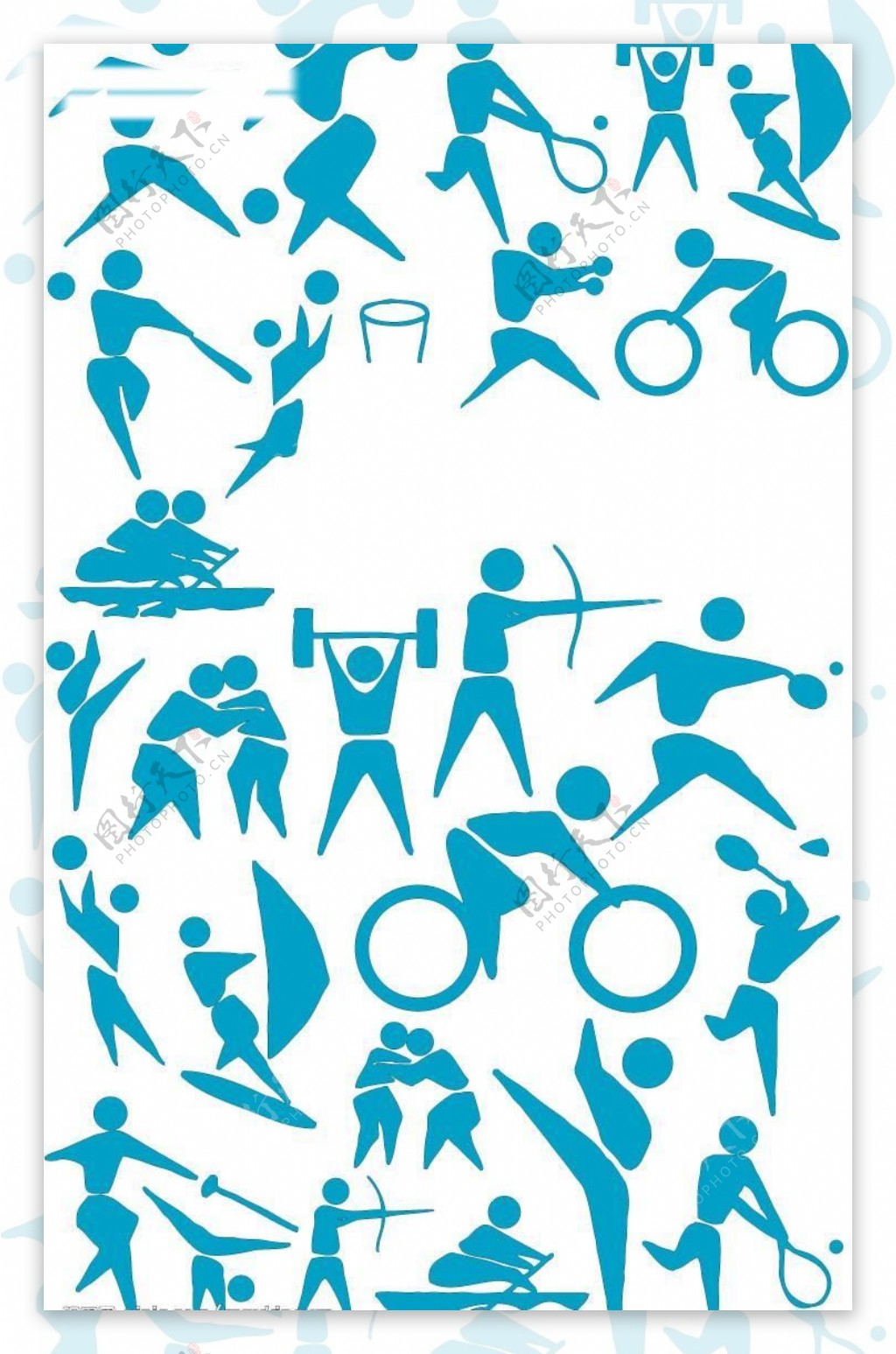 奥运体育比赛项目标识图标图片