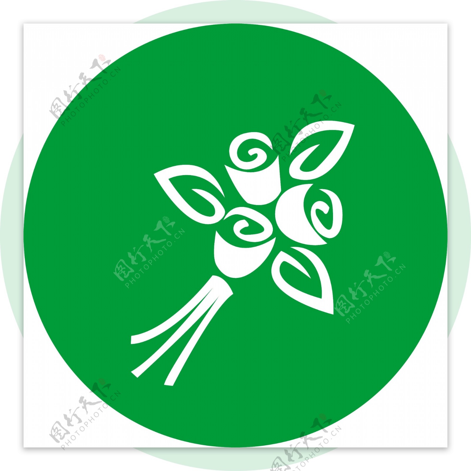 绿色花卉图标